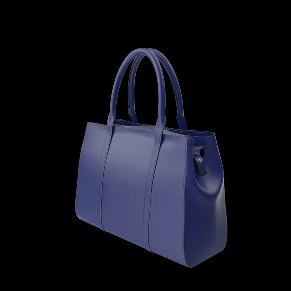 Structured Handbag, Blue